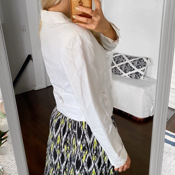 🐚 MONNARI WHITE LINEN ELEGANT BLAZER JACKET! - Picture 4 of 16